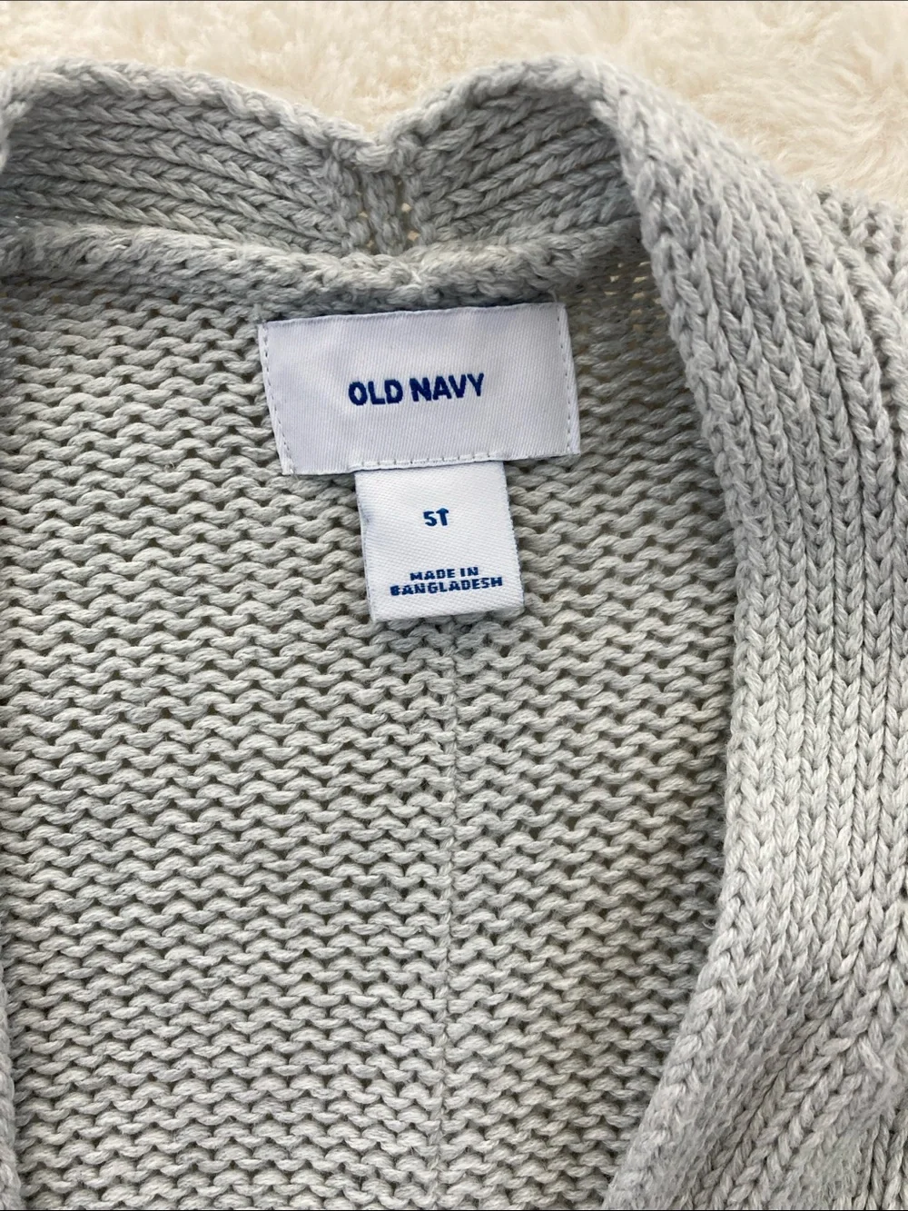 SALE! 50% Off Kids Old Navy Gray Open-Front Knit Cardigan with Pockets Size 5T